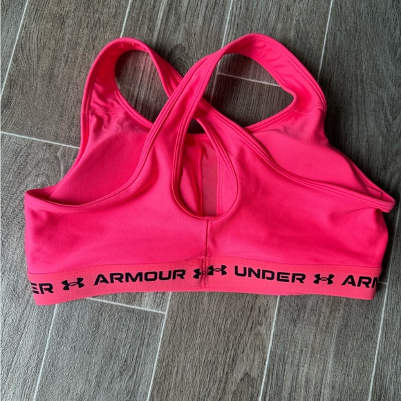 Under Armour Women's Vibrant Pink Sports Bra - Picture 2 of 3